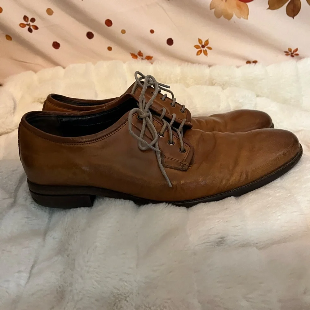 Cole Haan Grand Postman Mens 8.5M Brown Oxford Lace Up Workwear Office Shoes